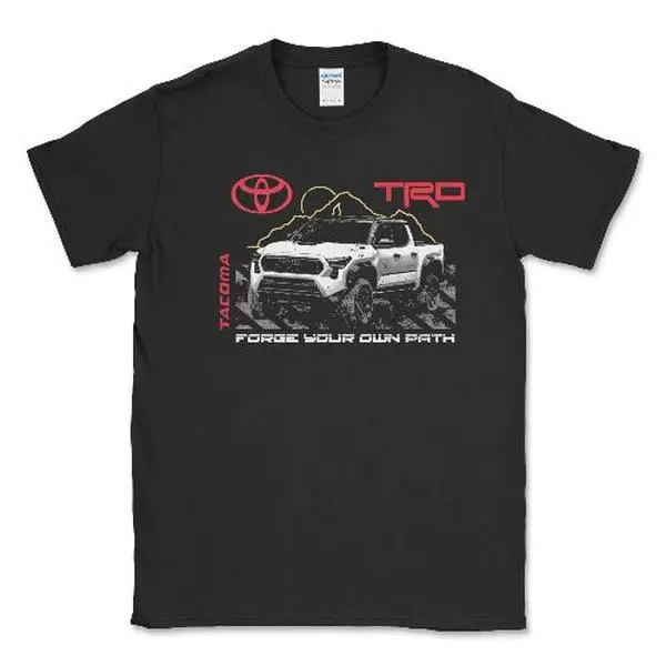 Toyota Tacoma TRD Pick-Up Truck 4x4 T-shirt Cotton Polyester Soft Top, Shortsleeve, Casual