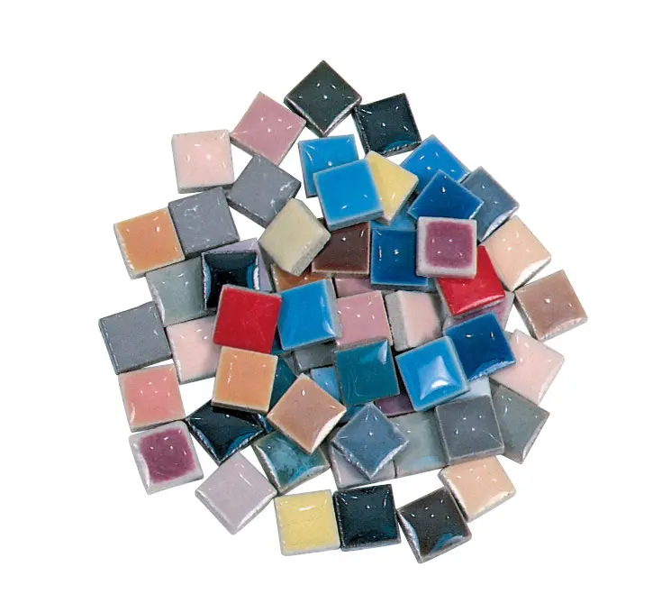 Sax Porcelain Bulk Mosaic Tile, 0.375 in., Assorted Colors, 5 lbs Bag - 2650-Piece Pack, Bargain Priced, Great for Crafts & Mixed Media, Choking Hazard - Contains Small Parts