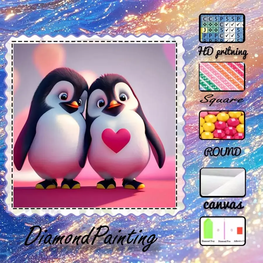 5D-DIY, advanced velvet canvas, diamond art, diamond painting kit, cute, pink, love AB diamonds, home decoration, diamond art kit, Diamond art tools