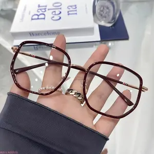 2026 New Green Frame Ultra Light Blue Light Blocking Anti Radiation Non-Prescription Glasses Bare Face Trendy Anti Blue Light Eyeglasses Daily Wear Eye Strain Relief Vintage Fashion Unisex Summer Hot Style