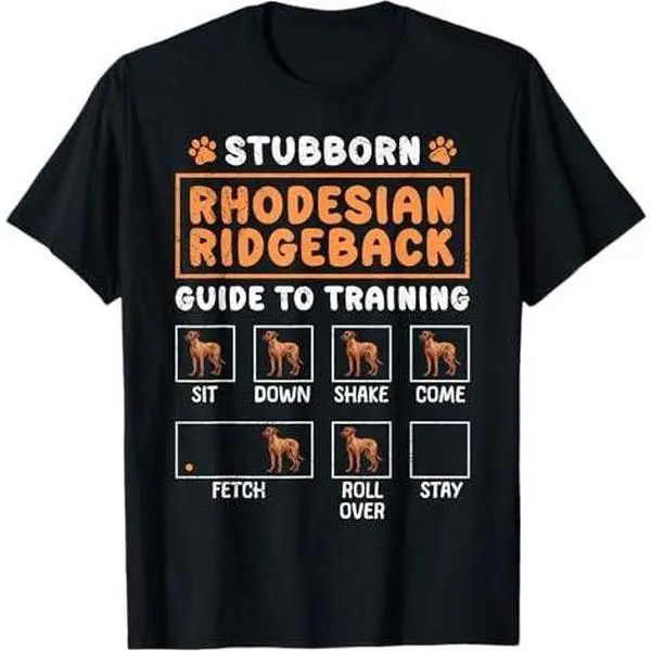 RHODESIAN RIDGEBACK TRAINING GUIDE Funny Dog Owners T-Shirt