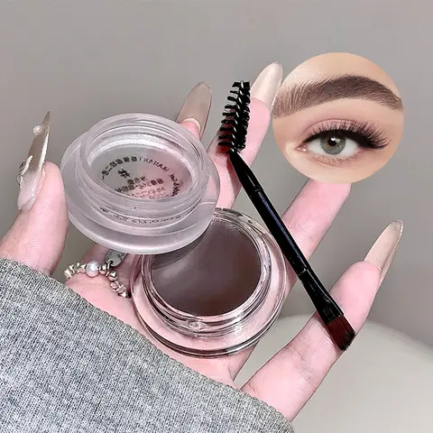Two-In-One Eyebrow Gel & Powder Natural Look Brow Styling Gel Fixing Gel Waterproof Long-Lasting Smudgeproof Quick-Dry Formula Perfect for Defined Brows Eyebrow Makeup Products