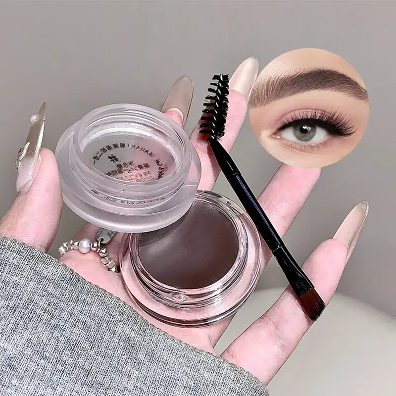 Two-In-One Eyebrow Gel & Powder Natural Look Brow Styling Gel Fixing Gel Waterproof Long-Lasting Smudgeproof Quick-Dry Formula Perfect for Defined Brows Eyebrow Makeup Products