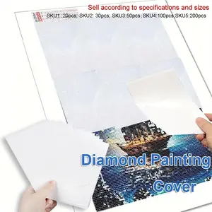20/30/50/100/200 Sheets a6 Release Paper, 5d Diamond Painting Double-Sided Anti Sticking And Dust-Proof Oil Paper, Perfect Barrier Effect, Diy Diamond Painting Accessories