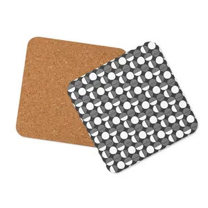 Cork-Back Coaster - Versatile Design for Various Surfaces, Ideal for Home and Office Use