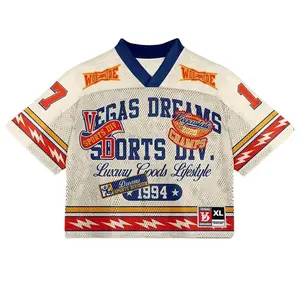 'VEGAS DREAMS" Graphics Blokette Blokecore Jersey V-Neck T-Shirt