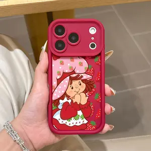 Strawberry Shortcake Smartphone Case for iPhone 17 16e 16 15 14 13 12 11 Mini Pro Max Air X XR Xsmax 8 7 Plus, Anti-Fall Soft Tpu Back Cover