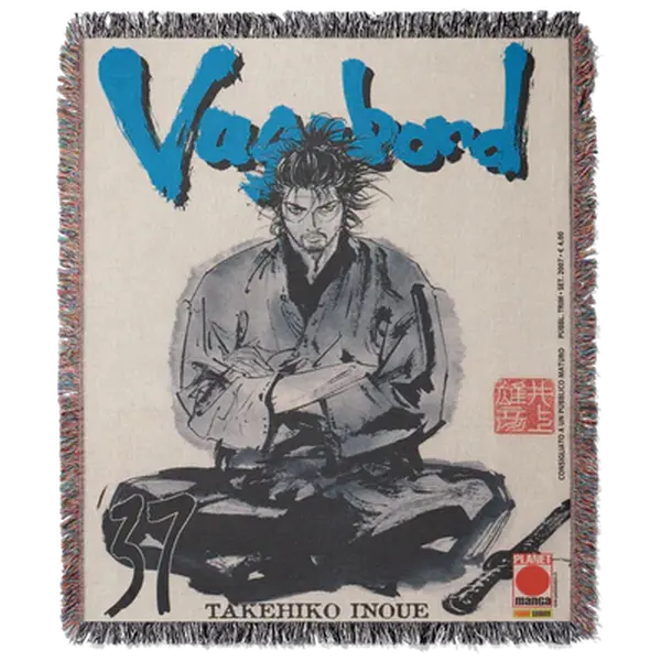 Vigilant Samurai Woven Blanket Tapestry | Anime Room Decor | TikTok Viral Tapestry | Otaku Wall Art