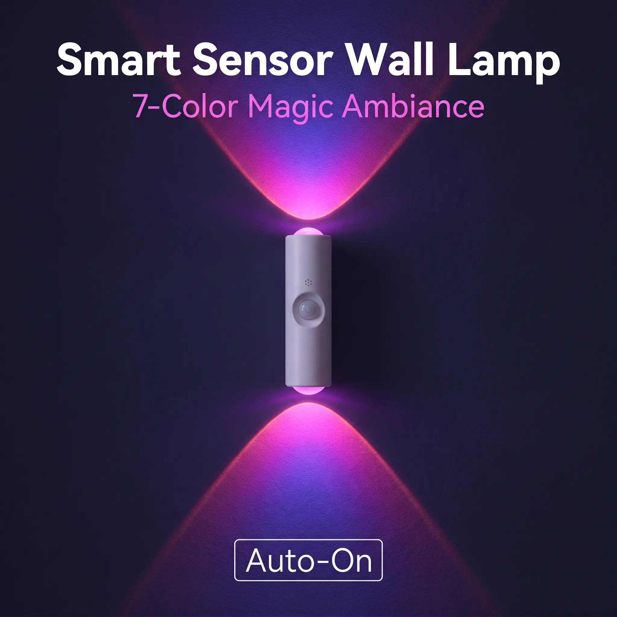 Mini Cat Eye Motion Sensor Wall Lamp | 7 Color Gradient Ambient Light for Bedroom Stairs Entryway