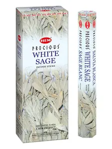 HEM White Sage Incense Sticks - 100 Count | Natural Air Purifying Aromatherapy | Calming and Cleansing Fragrance | Perfect for Meditation and Relaxation | Long-Lasting Burn