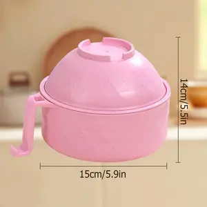 Microwave Ramen Bowl with Lid, 2025 New Ramen Noodles Bowl Set with Chopsticks, Spoon and Fork, Ramen Bowl Microwavable Portable Ramen Cooker, Apartment Essentials (Blue)