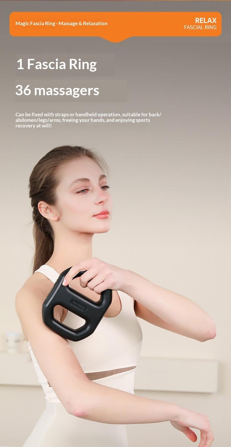 2026 new fascia ring ZM-777 mini muscle recovery fascia device upgraded adjustable waistband, waist circumference up to 55 inches, cordless rechargeable, portable massager designed specifically for waist and back muscle recovery, parent gift