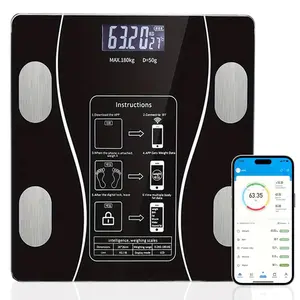 Smart Body Fat Scale, Supports app synchronization Body composition analysis, Bluetooth weighing, Body fat monitoring and BMI calculation Health management analyzer, 180KG weight capacity, Valentine's Day Gift
