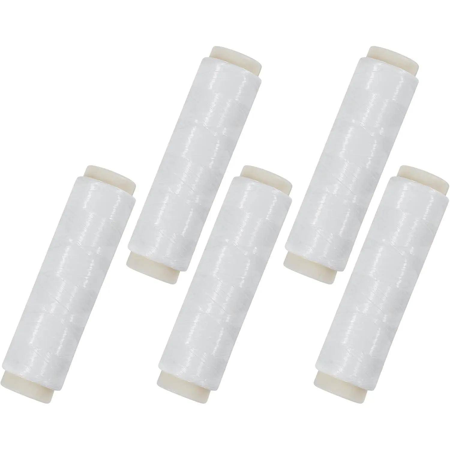 5PCS Bait Elastic Thread Fishing Tackle - 656FT Invisible Nylon Wrap Line, No-Knot Stretchy String for Salmon, Catfish Angling