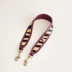 Jackie Shoulder Strap - Zebra with Crimson