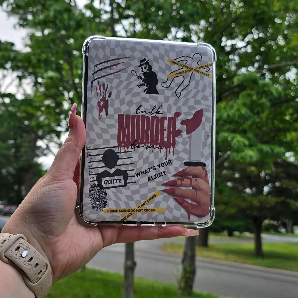 "Talk Murder to me" Mystery Themed Kindle Case Insert