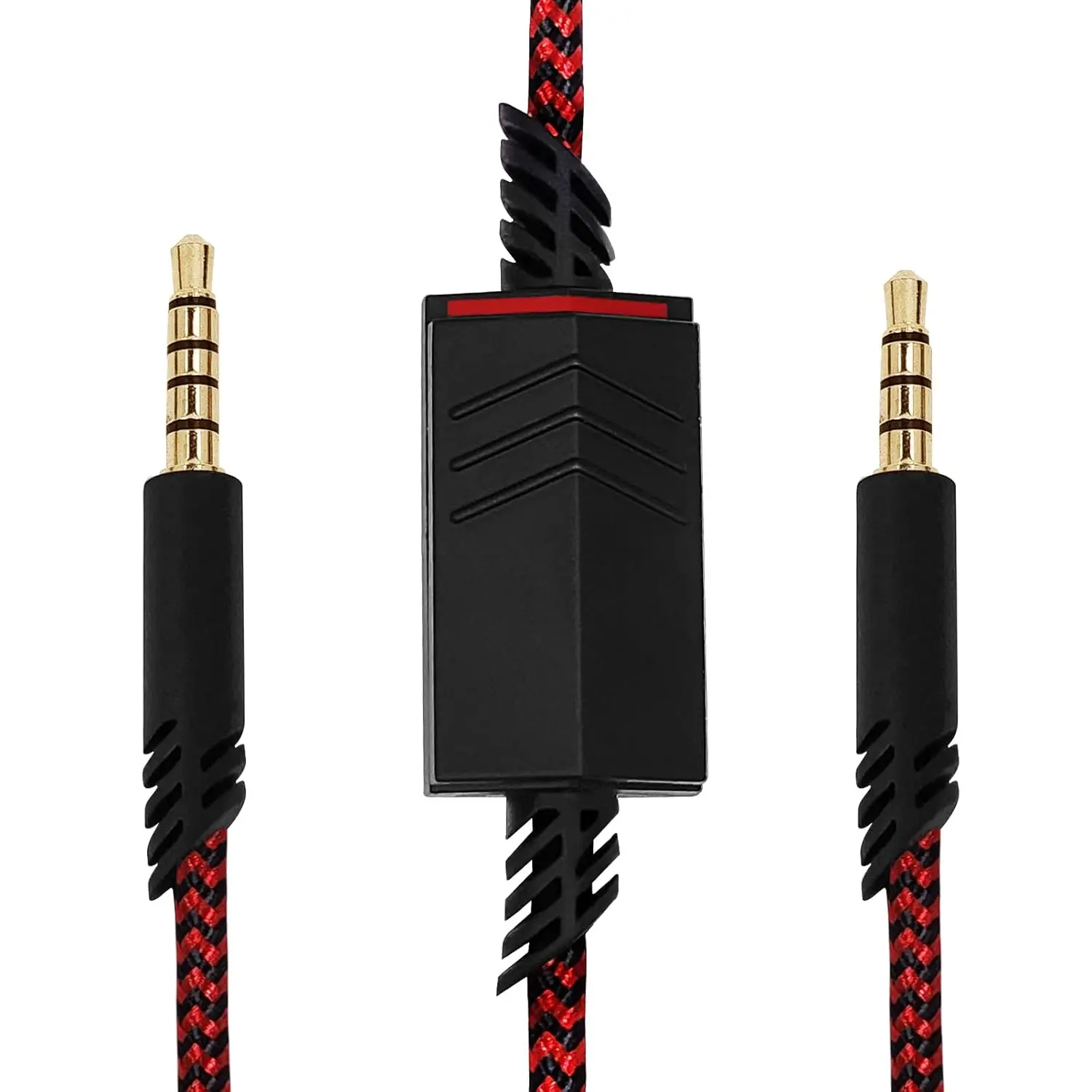 Replacement Nylon Braided Audio Cord  for Astro A40 Headset with Inline Mute Button Audio  for Astro A10/A40/A40TR Gaming Headset,Compatible with PS5/PS4 Controller- Red Braided