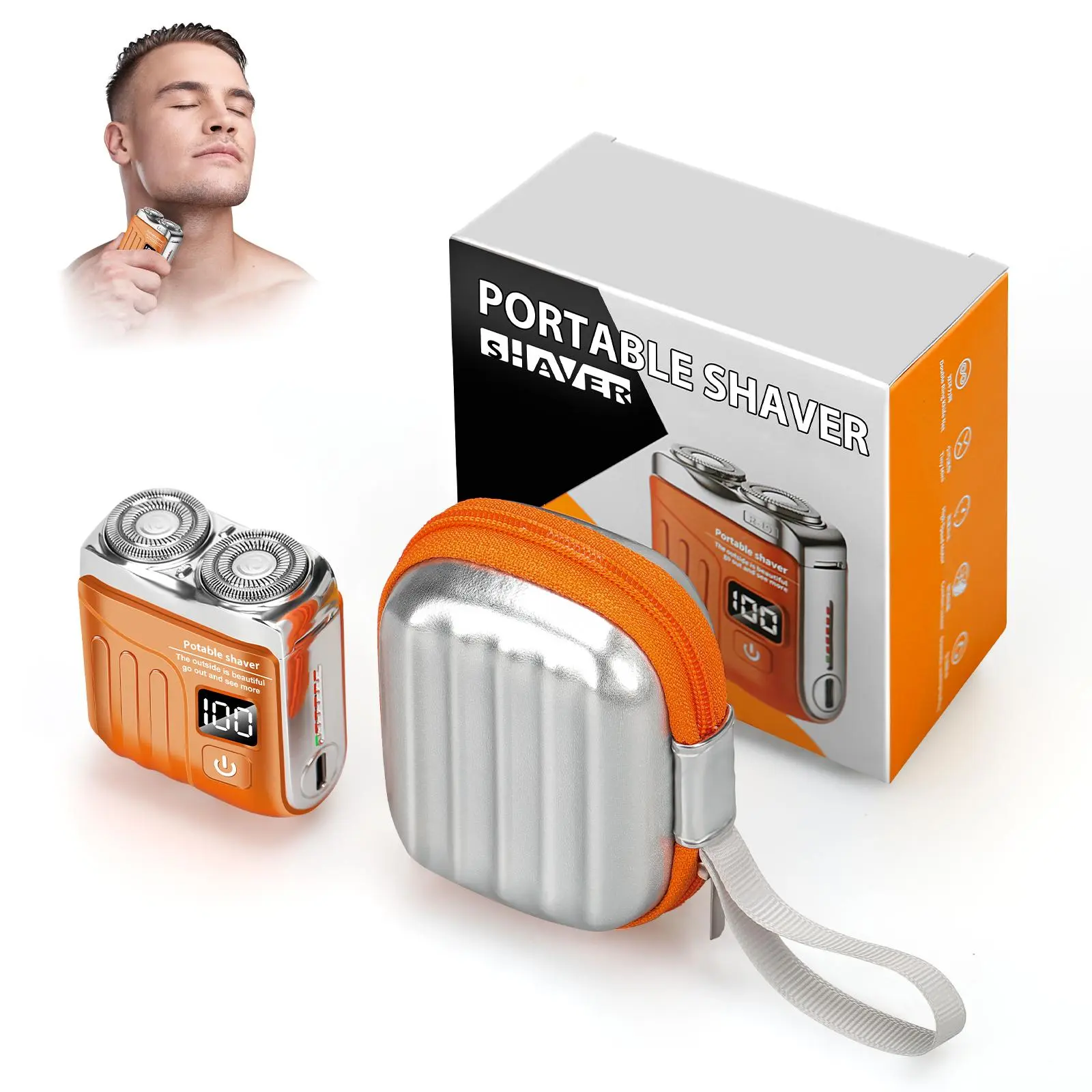 R-19 Luggage Electric Shaver, Mini Shavers for Men, Electric Portable Beard Shaver Razor, USB Rechargeable Comfort Water Proof Hair Cutting Machines