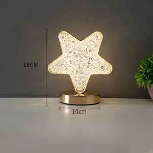 Star Desk Lamp Battery Operated with Star Shaped Light Home Decor for Birthday Gift Living Room Warm White Bright Light Romantic Festival Decoration