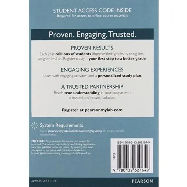 Used Cost Accounting: A Managerial Emphasis (Hardcover) by Charles T. Horngren, Includes Access Code