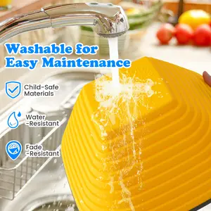 COSTWAY - 11 Pieces Kids Stepping Stone Square Stackable Indoor Outdoor-Multicolor