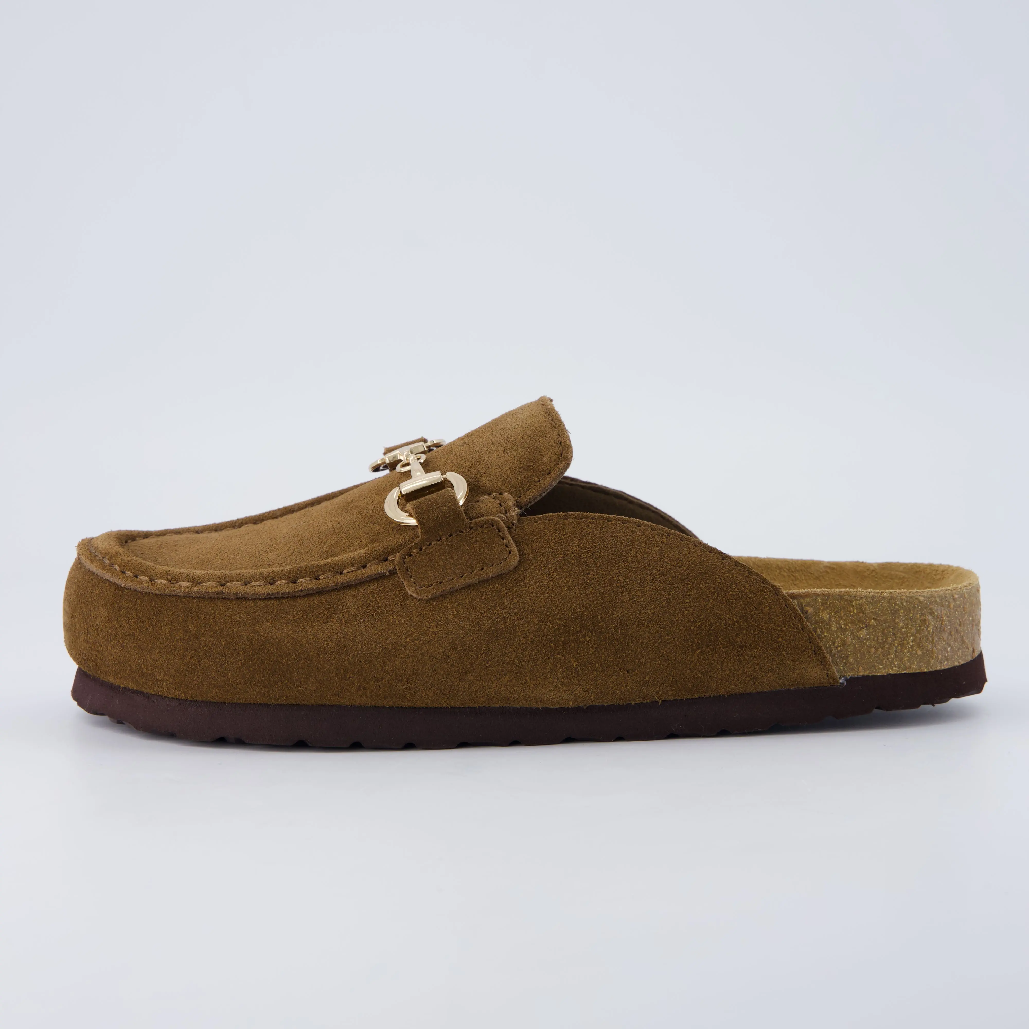 Cushionaire Cliff Suede Clogs for Women | Soft Genuine Leather Closed‑Toe Clogs with Classic Mule Silhouette | Easy Wear Everyday Style with a Modern Minimalist Horsebit Finish