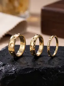 18k Gold Filled Ring for Women Men, Thick Thin Pinky Thumb Ring, Wedding Band, Non Tarnish, Plain Domed, Comfort Fit, Sizes 6-10, Dainty Stacking Rings