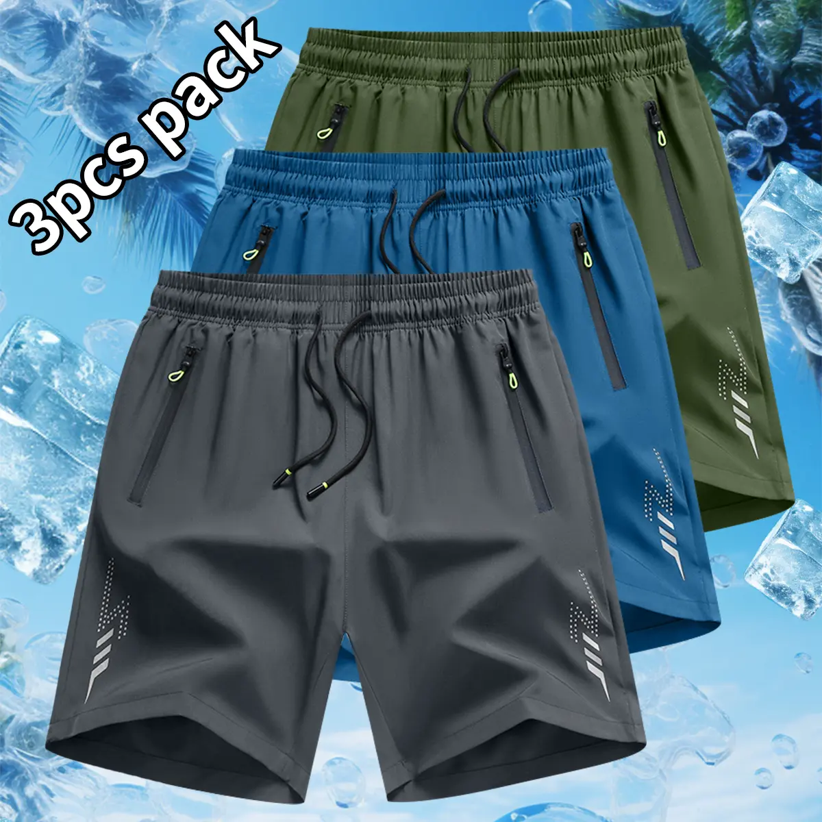 Gray + Lake Blue + Green