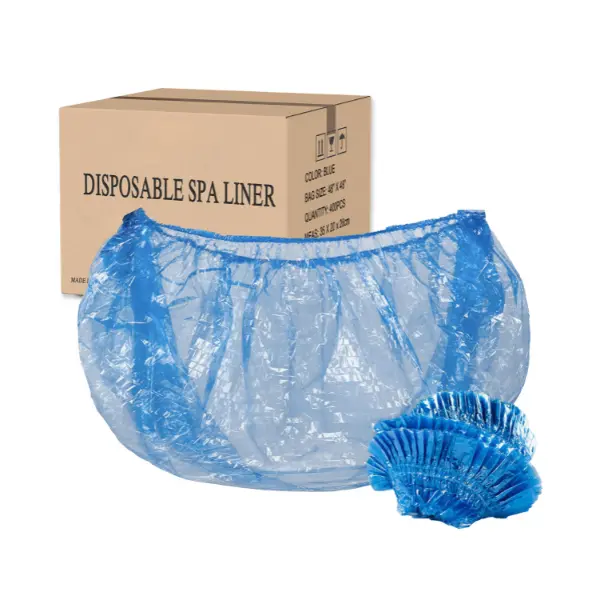 TP Spa Liners 400pcs – Disposable Blue Foot Spa Tub Covers for Pedicure Chairs