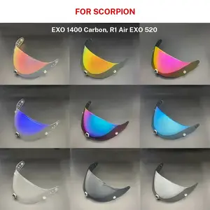 Scorpion EXO 520 Helmets Visor for Exo 1400 Carbon R1 & EXO 520 Motorcycle Helmet Lens Visor Plating UV Protection Faceshield Anti UV Anti Fog Anti Scratch