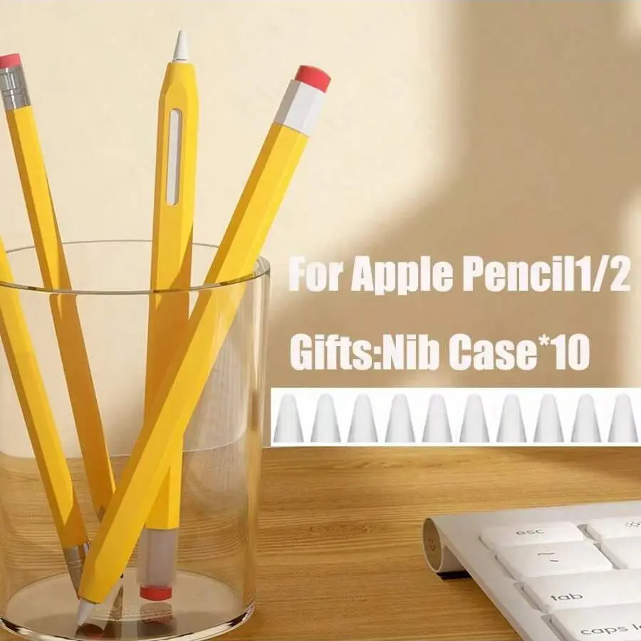 Silicone Pencil Case Compatible for Apple Pencil 2nd 1st, Handheld Tablet Touch Stylus Pouch, Portable Protective Cover, Protection, Durable and Lightweight Design, Accessories