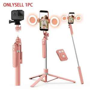 360° Rotating Extendable Phone Tripod with Dual Beauty Light, Portable Selfie Stick with Bluetooth-compatible Remote, Live Streaming Mobile Accessories, Smartphone Selfie Stick, Portable Selfie Accessory