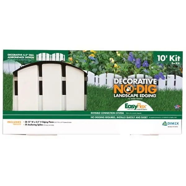 Dimex 10 in. Decorative Landscape Edging Kit, White