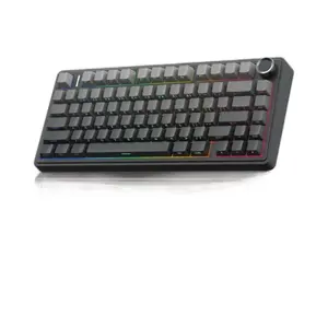 X Aula F75 MAX  Mechanical Keyboard with TFT Screen and Knob, Gasket Gaming Keyboard in 75% Layout, Hot Swappable, RGB Backlight, for PC//Linux (Black Gradient)