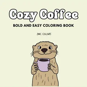 Cozy Coffee Bold and Easy Coloring Book: Simple Doodle Designs for Bold and Easy Adult Coloring Coffee Lovers