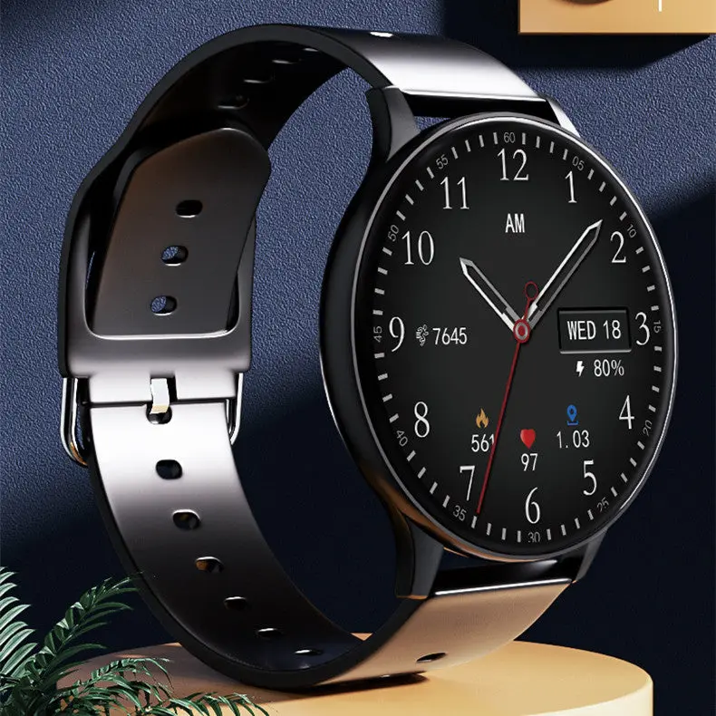 Silver Magnetic Water-Proof Smart Wearable Watch with Bluetooth Calling Function, HD Screen