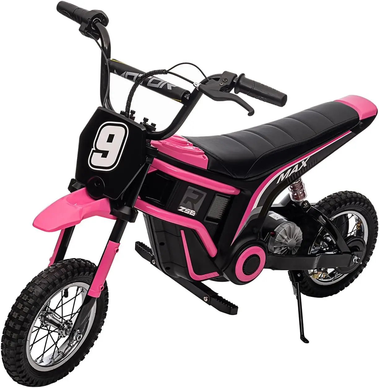 Kids' Pink 24V Electric Dirt Bike Ride On Wheels - 8+/12+ Yrs, 350W High Torque Motor, 2 Speed Modes, Rear-Wheel Drive, Shock Absorption Tyres, Sturdy Frame, Durable Construction, 135 lbs Max Load, Quiet Stylish Motocross Bike for Outdoor Adventures, Unis