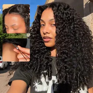 ISEE HAIR Wear Go 9x6 Tpart Burmese Curly Pre-Cut Lace Front &  Pre-Plucked Natural Hairline & Pre-Bleached Tiny Knots Wig 180% Natural Black Deep Part Lace Glueless Human Hair Wig#greenish#TikTokShopSpringGlowUp