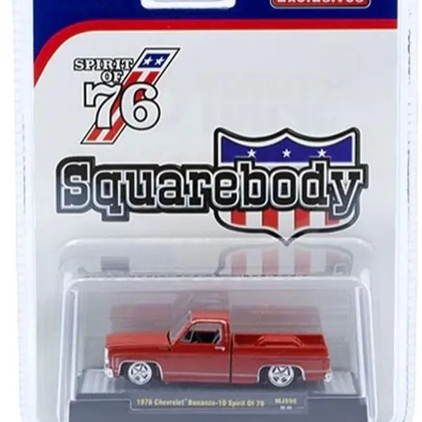 M2 Machines 1:64 1976 Chevrolet Silverado Bonanza-10 SPIRIT OF 76 Squarebody USA Special Edition