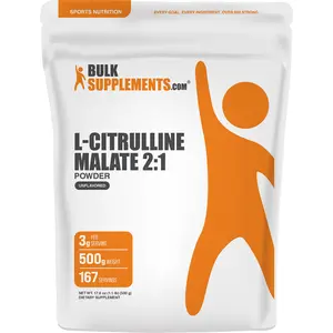 BulkSupplements - L-Citrulline Malate 2:1 Powder - Muscle Recovery - Energy Boost - 500g - 3g per Serving