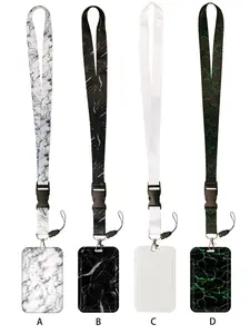 Marble Pattern Keychain Lanyard, Cute Neck Strap Lanyard for Credit Card, Phone Charm Accessories, with a Metal Key Ring, Great Gifts for Teachers, Students, Staff, Multipurpose Use, Gift Option