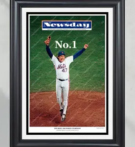 1986 NY Mets World Champions: 'No. 1' Victory Celebration Poster Print Newspaper - POSTER NO FRAME