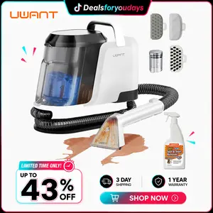 Uwant Y100 Carpet Cleaner Machine 18Kpa PowerfulSuction Upholstery Cleaner for Pet, PortableCarpet Cleaner with Cleaning Tools&Self-cleaning for Spot, Cars,Rug,Furniture