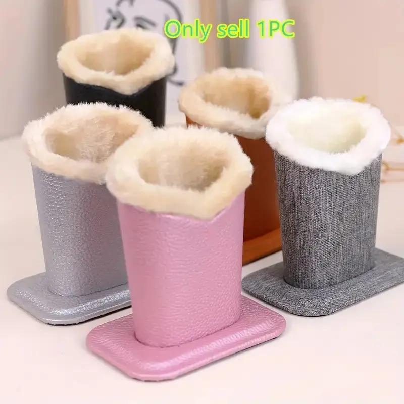 PU Leather Plush Lined Eyeglass Holder Stand Glasses Storage Eyeglasses Holder