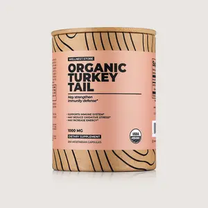 Turkey Tail Organic Mushroom (Trametes Extract) 200 Caps - Immune Support Supplement; Promotes Growth of Beneficial Bacteria in the Gut Healthcare eve  wellness  inositol Natural Dietary
