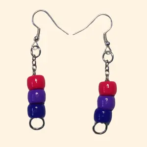 LGBTQ+ Pride Flag Kandi Bead Hook Earrings | Moss And Moths