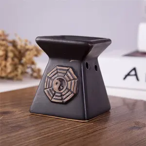 Thy Home Feng Shui Zen Ceramic Bowl Aroma Freshener - Essential Oil Burner Diffuser, Tea Light Holder, Home Fragrance Device for Decoration, Model OLBA102