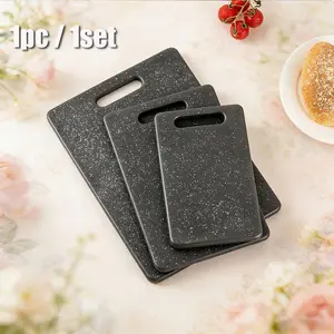 3 Sizes BPA-Free Marble-Patterned Cutting Board Set - Chopping Board, Durable Non-Scratch Prep Board with Ergonomic Handle, Ideal for Camping, Outdoor Picnic, Kitchen Daily Cooking & Family Meal Prep, Easy to Clean & Space-Saving