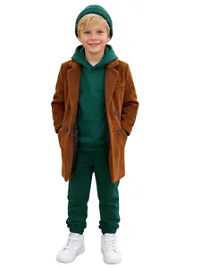 【Bebekids】Kids Winter Coat Western Preppy Style Mid-Length Warm Jacket for Boys & Girls Fit 90-160cm School Daily Outerwear-24227