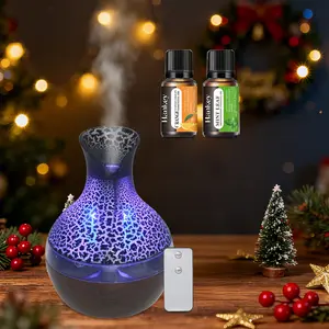 Aromatherapy Gift Set 300ml Diffuser with Remote, 7 Color LED Humidifier  Ultra Quiet USB Essential Oil Diffuser for Women, Men, Bedroom, Office